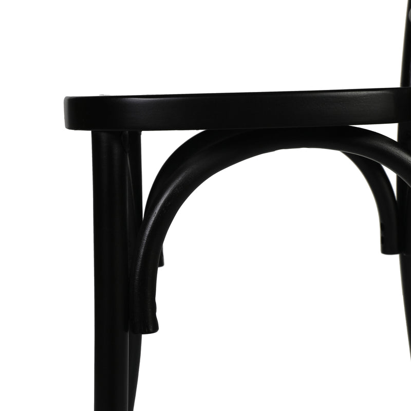 Black Solid Wood Dining Chair