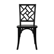 Black Solid Wood Dining Chair