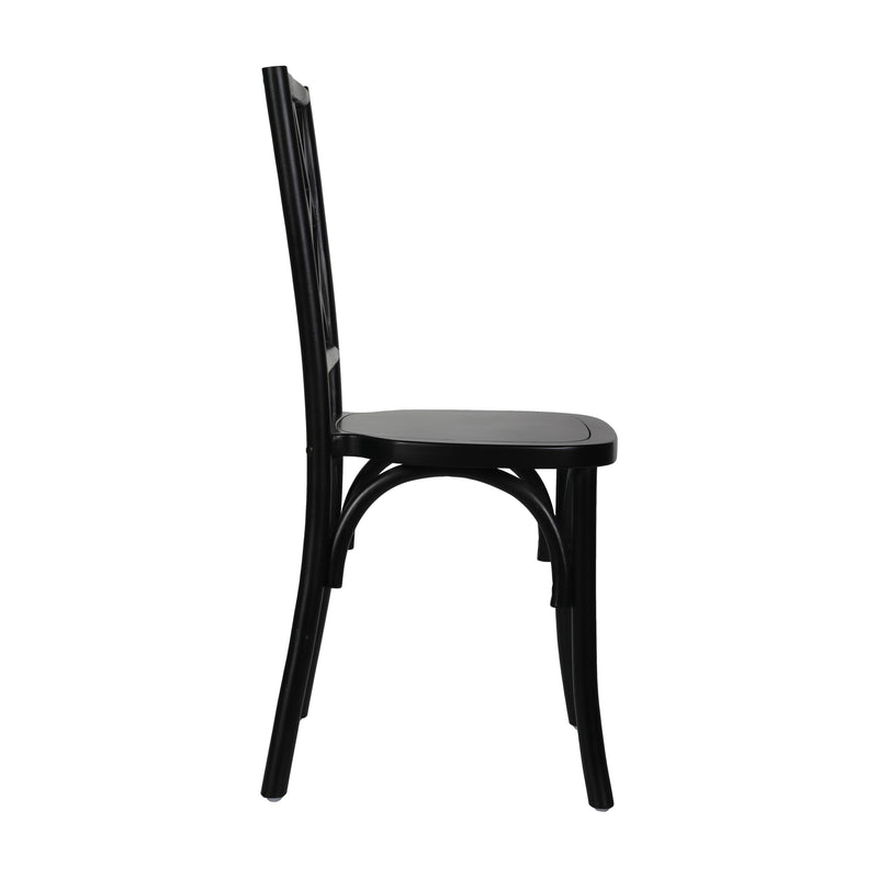 Black Solid Wood Dining Chair