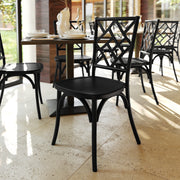 Black Solid Wood Dining Chair