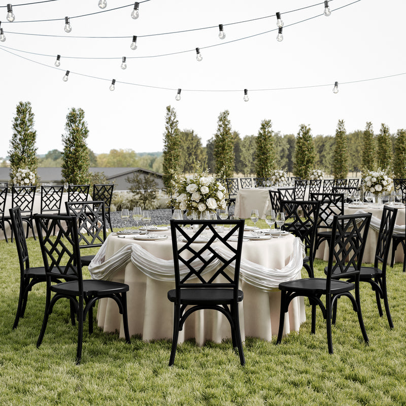 Black Solid Wood Dining Chair