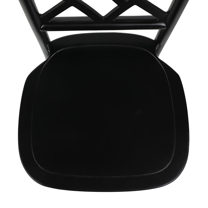 Black Solid Wood Dining Chair