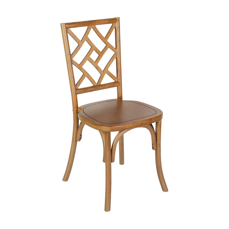Pecan Solid Wood Dining Chair