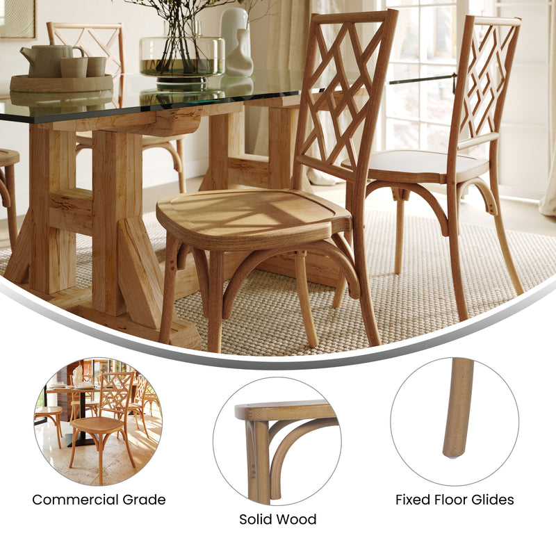 Pecan Solid Wood Dining Chair