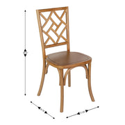 Pecan Solid Wood Dining Chair
