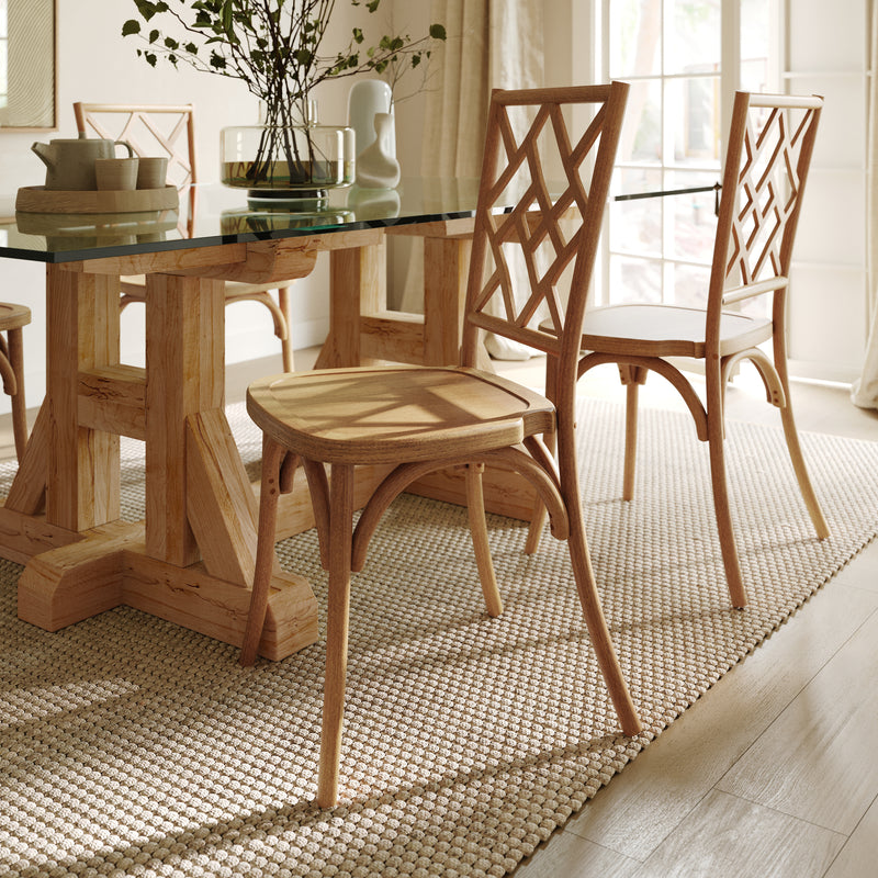 Pecan Solid Wood Dining Chair