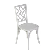White Solid Wood Dining Chair