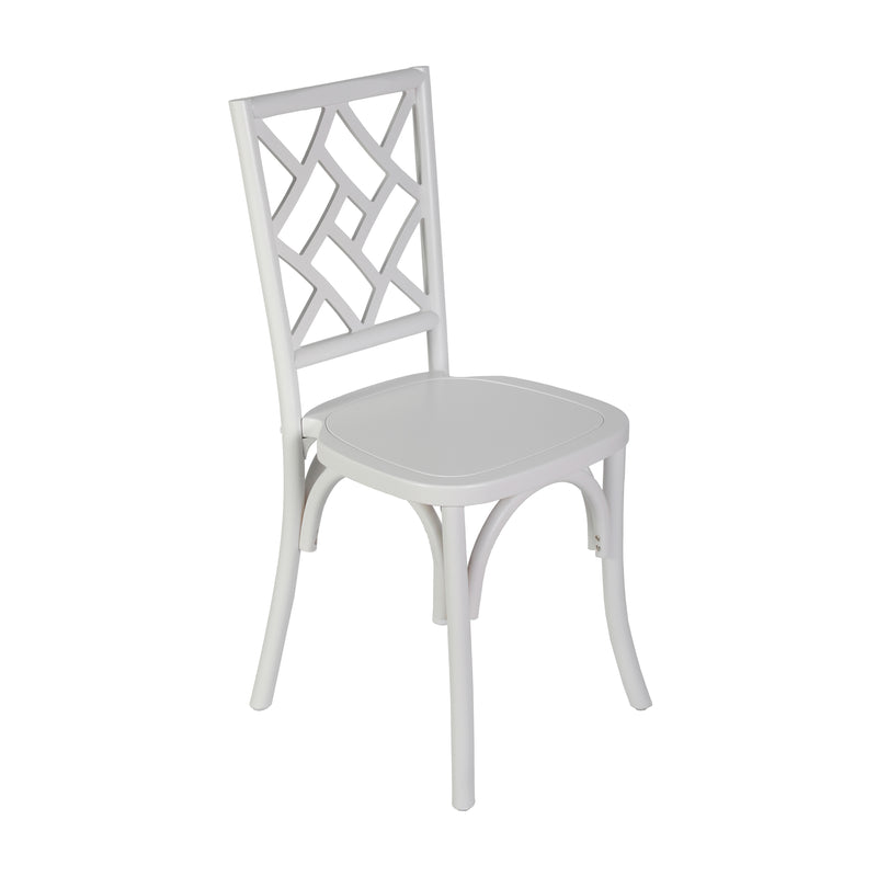 White Solid Wood Dining Chair