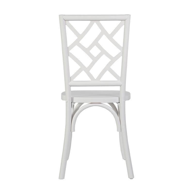 White Solid Wood Dining Chair