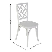 White Solid Wood Dining Chair