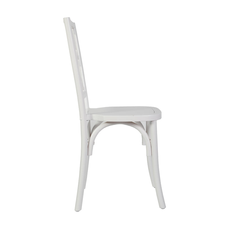White Solid Wood Dining Chair