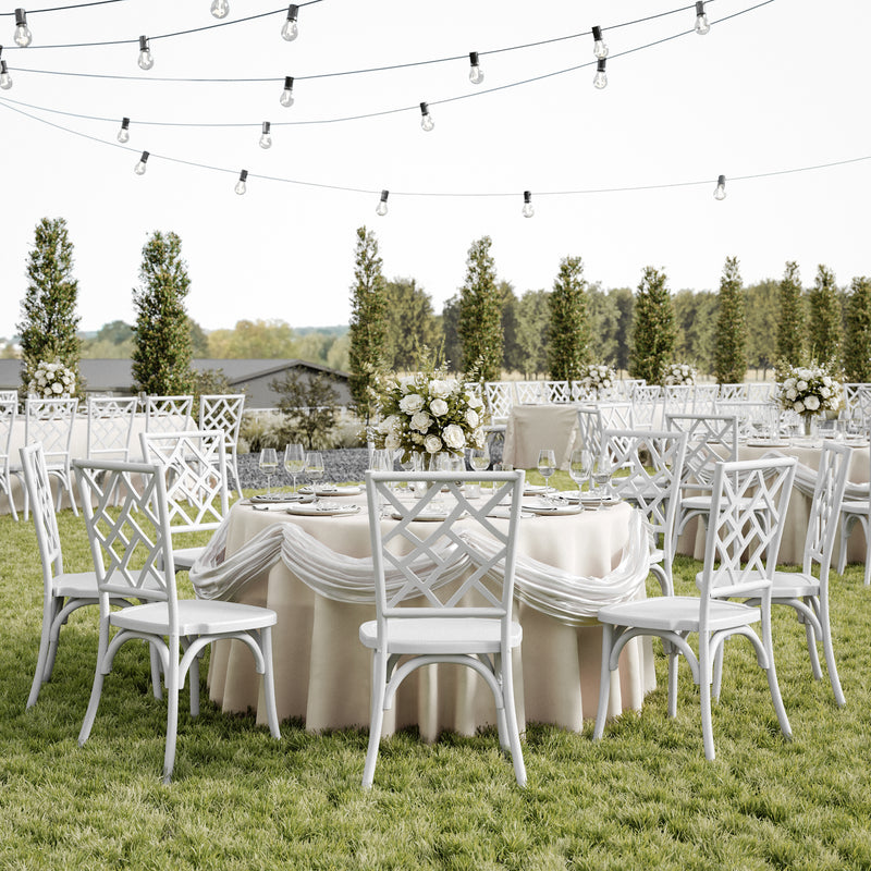 White Solid Wood Dining Chair