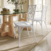 White Solid Wood Dining Chair