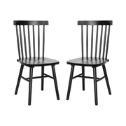 2PK Black Spindle Back Chair