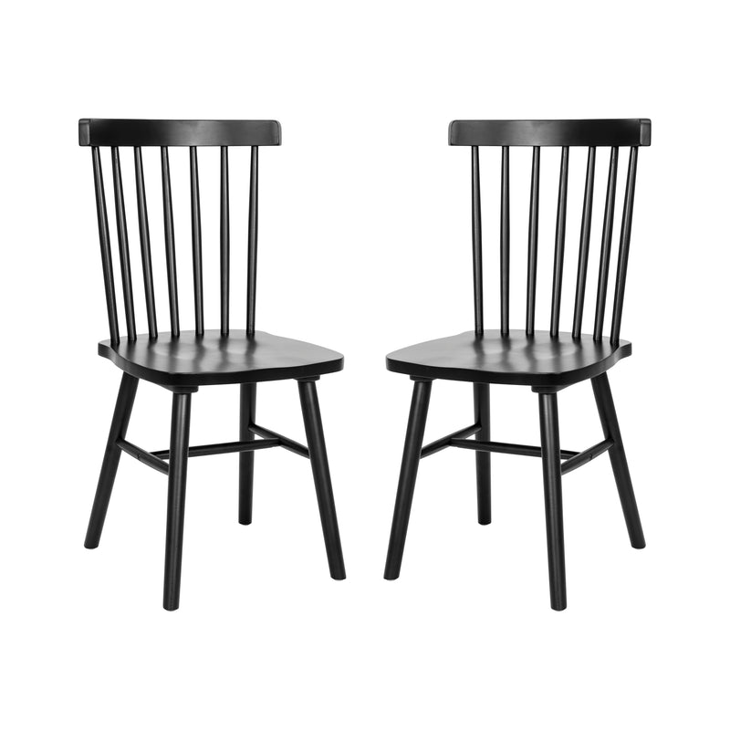 2PK Black Spindle Back Chair