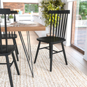2PK Black Spindle Back Chair