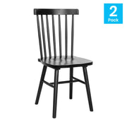 2PK Black Spindle Back Chair