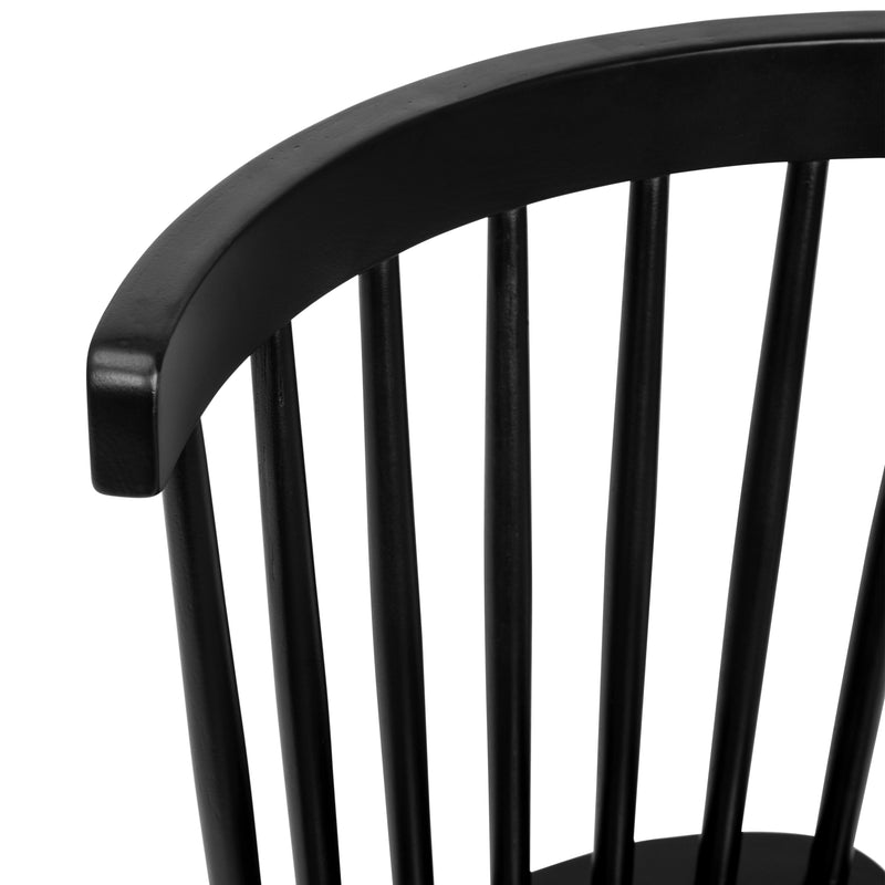 2PK Black Spindle Back Chair