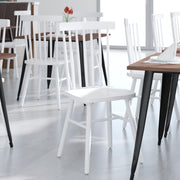 2PK White Spindle Back Chair