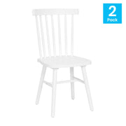 2PK White Spindle Back Chair