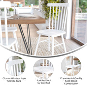 2PK White Spindle Back Chair