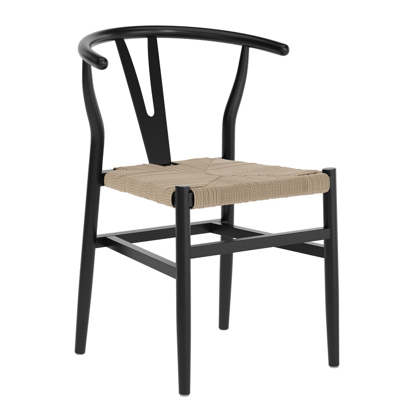 Black/NAT Wood Dining Chair