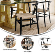 Black/NAT Wood Dining Chair