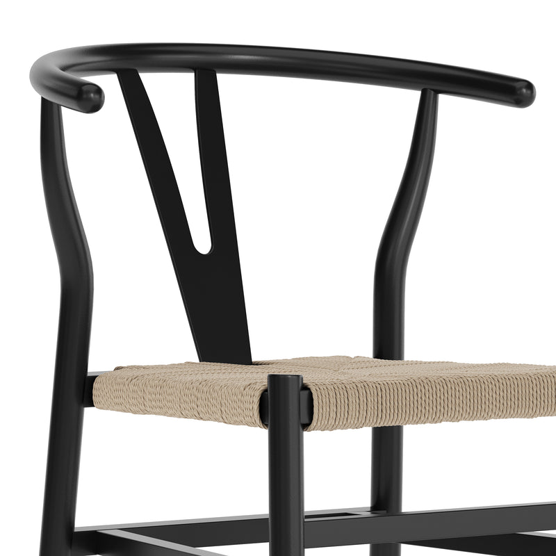Black/NAT Wood Dining Chair