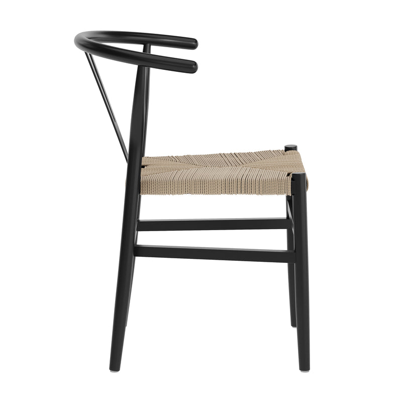 Black/NAT Wood Dining Chair