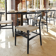 Black/NAT Wood Dining Chair