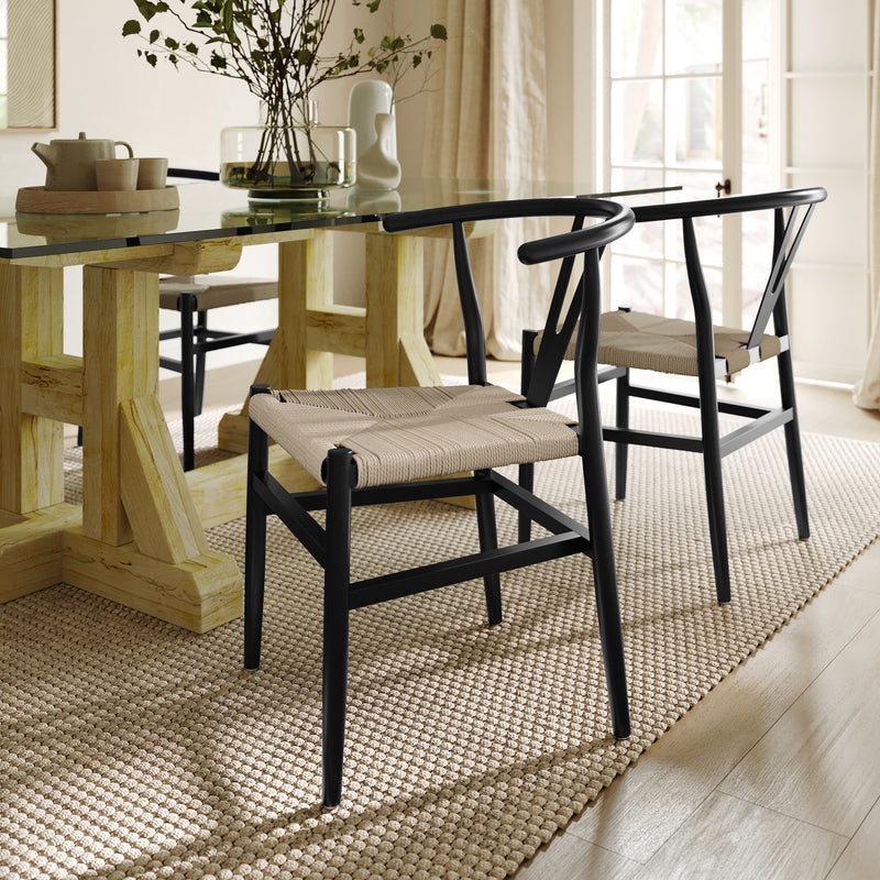 Black/NAT Wood Dining Chair