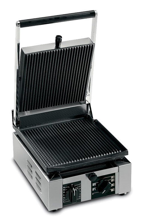 Univex PPress1RF Single Cast Iron Ribbed Bottom Flat Top Panini Press