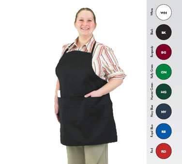 Chef Revival 601BAO-3-BK Black Bib Apron