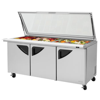 Turbo Air TST-72SD-30-N-GL 73 inch Mega Top Sandwich Prep Table