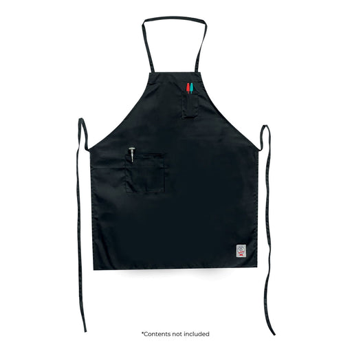 CAC China APBB-2BK Chef's Pride Bib Apron Full Length with Pocket Black