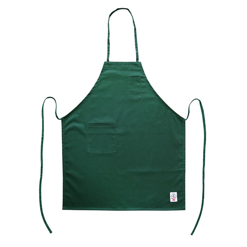 CAC China APBB-2GN Chef's Pride Bib Apron Full Length with Pocket Green