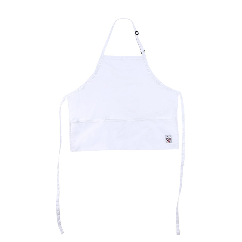 CAC China APBB-3W Chef's Pride Bib Apron Mid-Length Adjustable 3-Pocket White