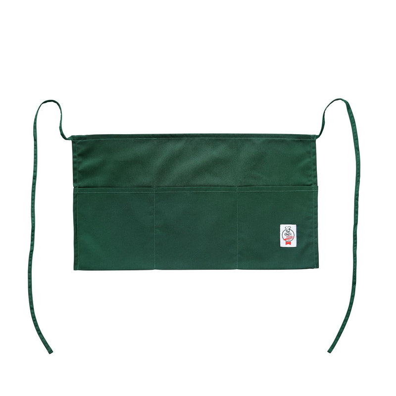 CAC China APWA-1G Chef's Pride Waist Apron 3-Pocket Green