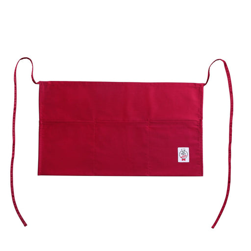 CAC China APWA-1R Chef's Pride Waist Apron 3-Pocket Red