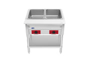 Atosa EHS-OW-2 electric 2 well steam table, front view with controls