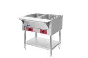 Atosa EHS-OW-2 electric 2 well steam table, left side view