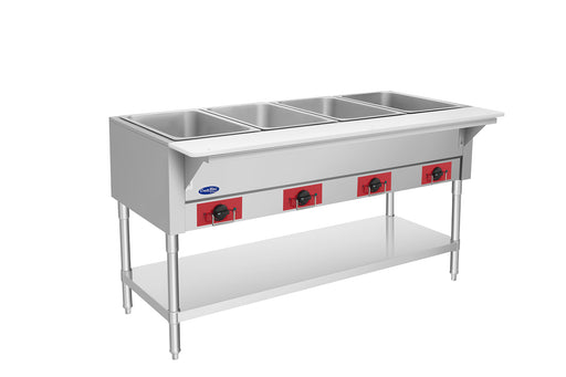 Atosa EHS-OW-4 electric 4 well steam table, right side view