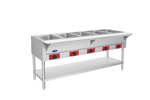 Atosa EHS-OW-5 electric 5 well steam table, left side view