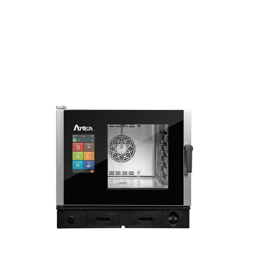Atosa AEC-0511E Smart Touch combi oven, front view with the 10 inch touch screen