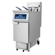 Atosa CookRite AEFF-50-1 electric fryer, left side view