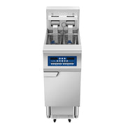 Atosa CookRite AEFF-50-1 electric fryer, top view of vat and baskets