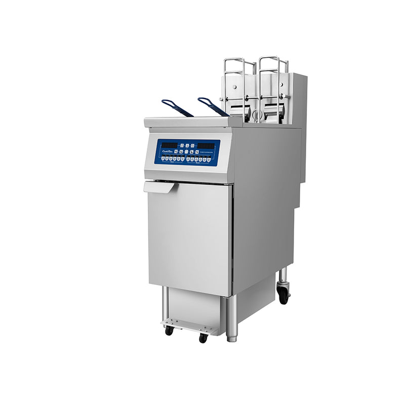 Atosa CookRite AEFF-50-1B electric fryer, left side view