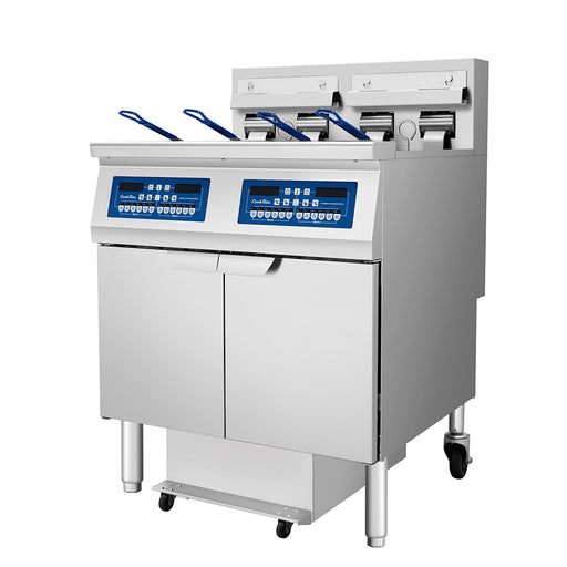 Atosa CookRite AEFF-50-2 electric fryer, left side view