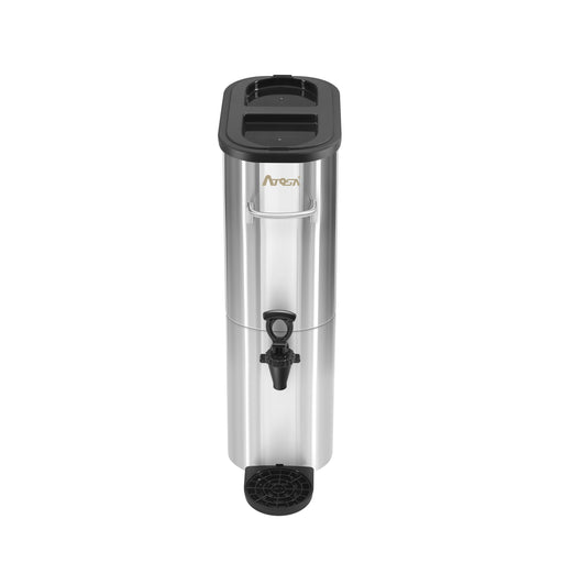 Atosa TD-5T-DT 5 gallon iced tea dispenser with drip tray, front view