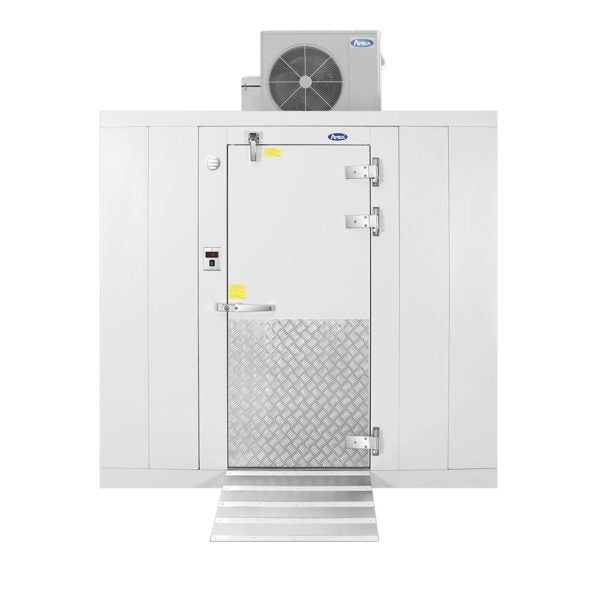 Atosa AWF0606TF-EL/ER 6' x 6' walk-in freezer with exterior ramp and top-mount refrigeration
